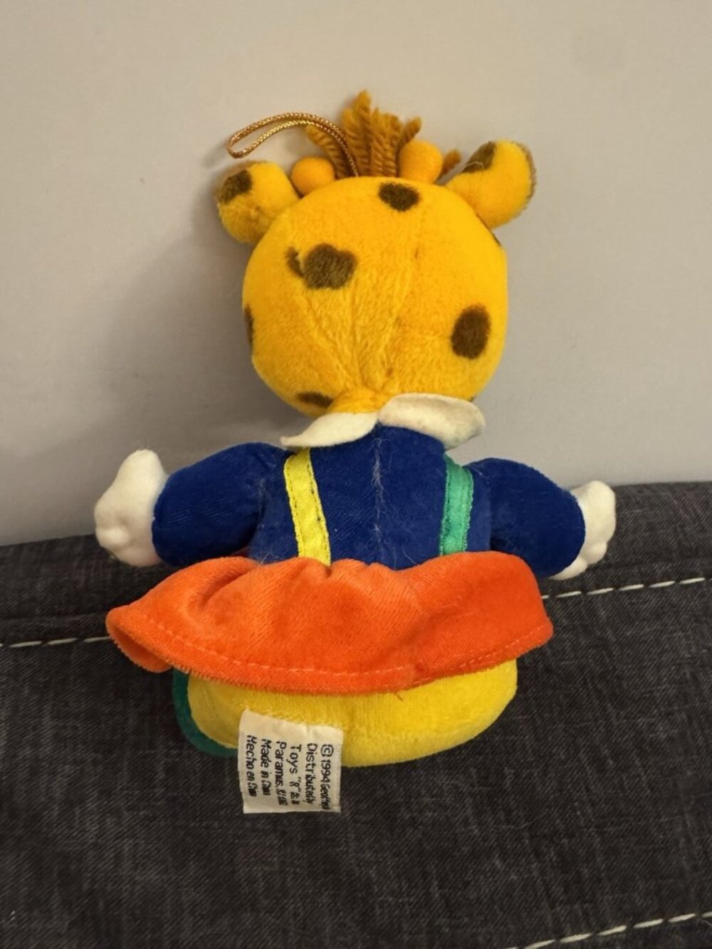 Toys R Us Baby Gee Plush Vintage 1993 Soft Classics Classic Colors Red Blue D33 - Picture 2 of 4